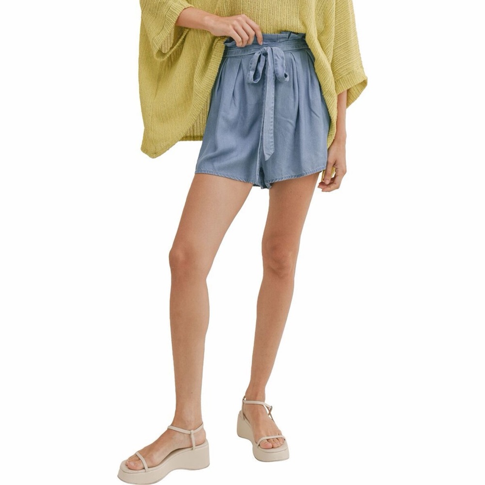 NEW WITH TAGS. Sadie and Sage shorts- color Blue Slate (size S)